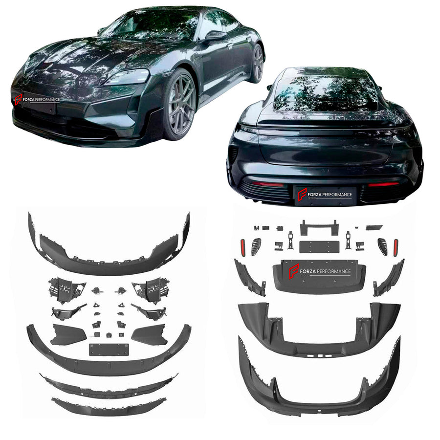 Buy Now CONVERSION BODY KIT for PORSCHE TAYCAN J1.1 J1.2 2020+ UPGRADE to TAYCAN TURBO GT 2020+ and upgrade car parts from SIR Tuning at the Best Price. Headlights, Tail lights, Bodykits, Navigations, body kit and more - Fast & Free Shipping within Europe, US & Worldwide.