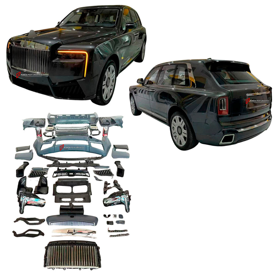 Buy Now CONVERSION BODY KIT for ROLLS ROYCE CULLINAN SERIES I 2018 - 2024 UPGRADE to CULLINAN SERIES II FACELIFT 2025+ and upgrade car parts from SIR Tuning at the Best Price. Headlights, Tail lights, Bodykits, Navigations, body kit and more - Fast & Free Shipping within Europe, US & Worldwide.
