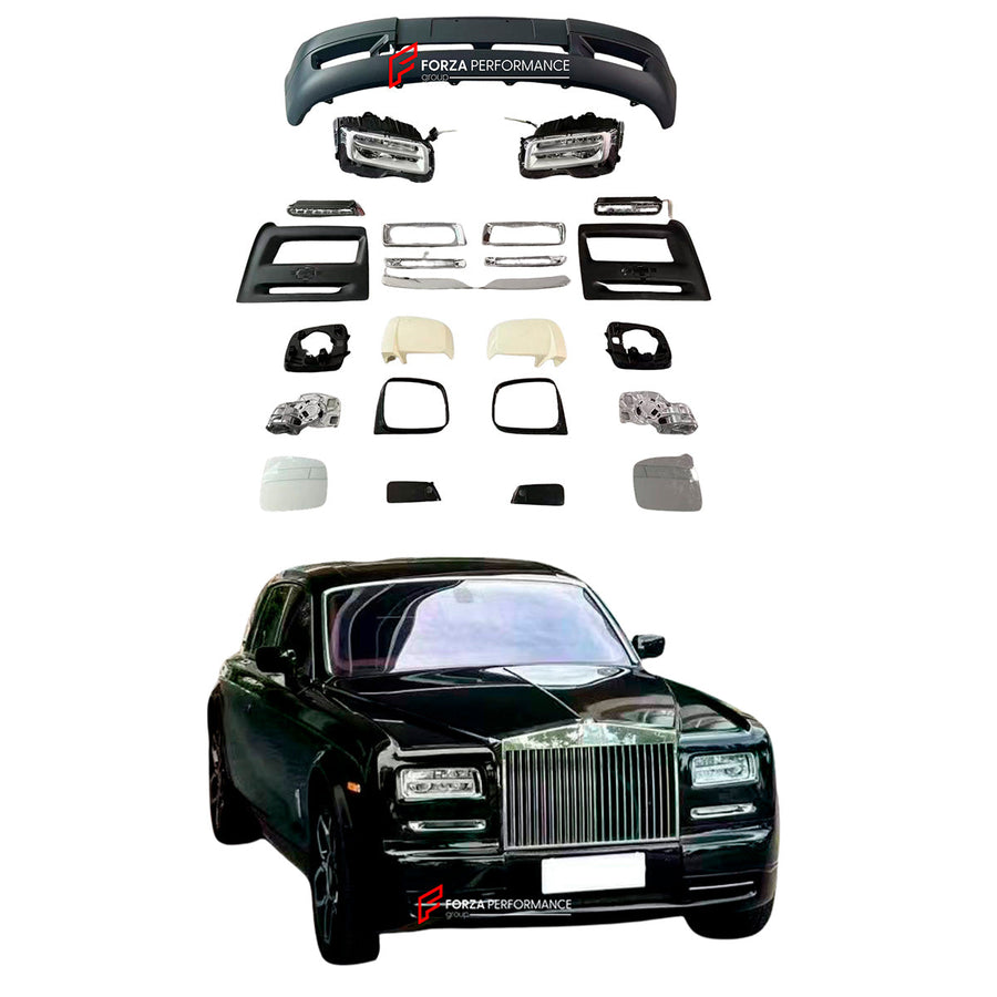 Buy Now CONVERSION FACELIFT BODY KIT for ROLLS ROYCE PHANTOM 2004 - 2012 6th GEN UPGRADE to 2013 - 2017 7th GEN FACELIFT and upgrade car parts from SIR Tuning at the Best Price. Headlights, Tail lights, Bodykits, Navigations, body kit and more - Fast & Free Shipping within Europe, US & Worldwide.
