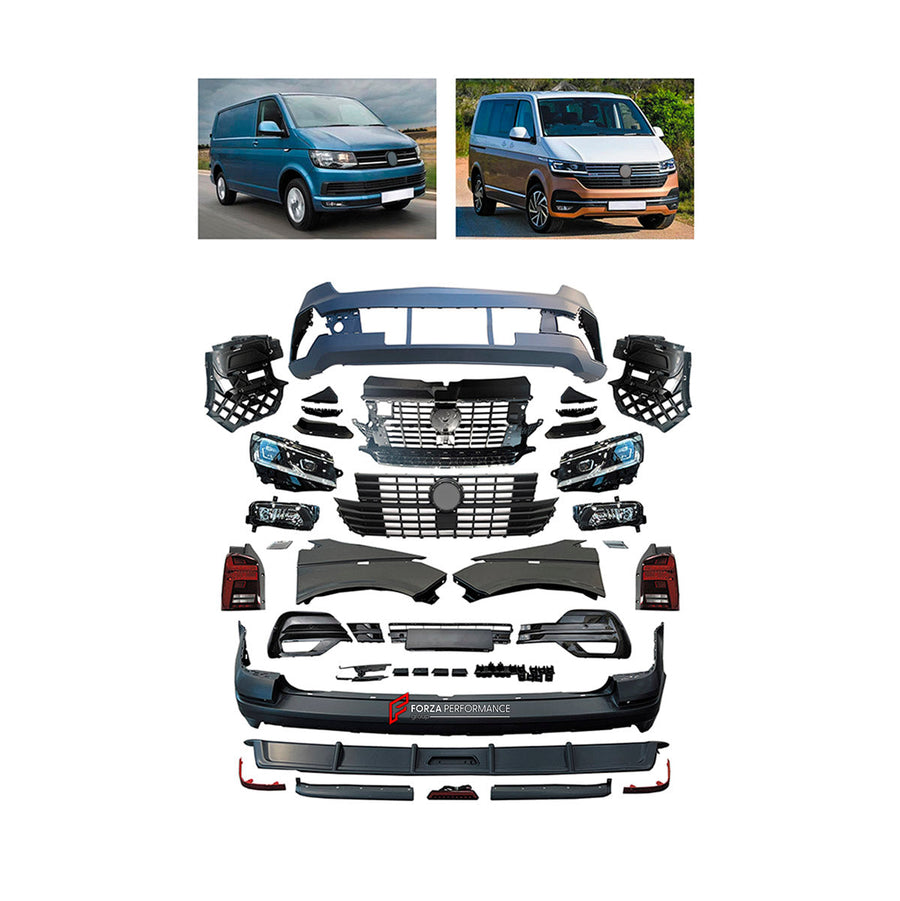 Buy Now CONVERSION BODY KIT for VOLKSWAGEN MULTIVAN T6 2015 - 2019 UPGRADE to CARAVELLE T6.1 2019 - 2024 and upgrade car parts from SIR Tuning at the Best Price. Headlights, Tail lights, Bodykits, Navigations, Body Kit and more - Fast & Free Shipping within Europe, US & Worldwide.