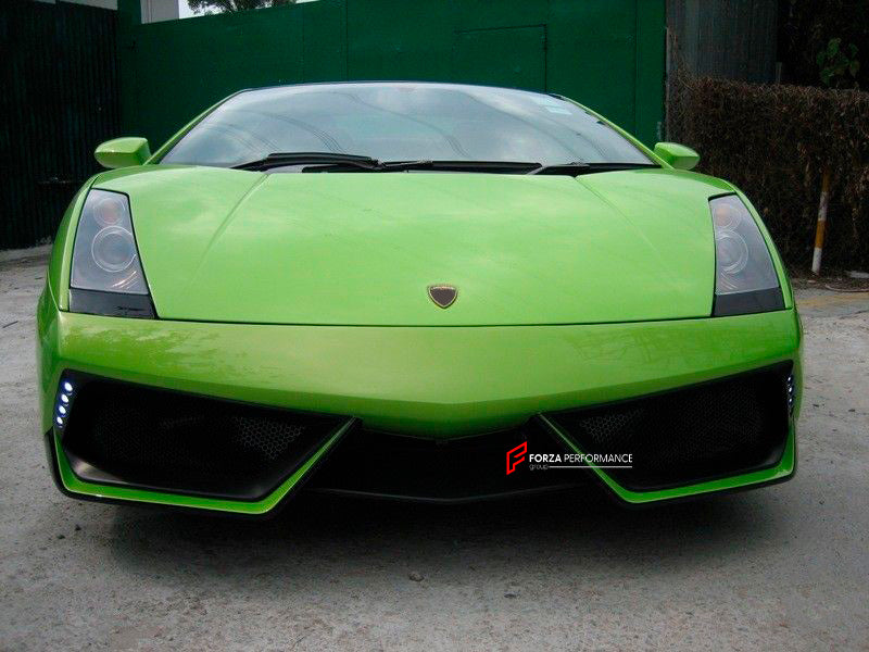 Buy Now CONVERSION CARBON FRONT BUMPER WITH LED LIGHTS COVER for LAMBORGHINI GALLARDO 2003 - 2008 COUPE SPYDER upgrade to LP570 and upgrade car parts from SIR Tuning at the Best Price. Headlights, Tail lights, Bodykits, Navigations, body kit and more - Fast & Free Shipping within Europe, US & Worldwide.