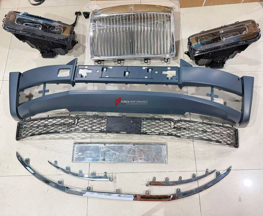 Buy Now CONVERSION FRONT BODY KIT for ROLLS ROYCE PHANTOM VII 2002 - 2016 upgrade to PHANTOM VIII FACELIFT 2022+ and upgrade car parts from SIR Tuning at the Best Price. Headlights, Tail lights, Bodykits, Navigations, Body Kit and more - Fast & Free Shipping within Europe, US & Worldwide.