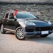 Buy Now CONVERSION FRONT BUMPER BODYKIT for PORSCHE CAYENNE E1 9PA 957 2007 - 2010 upgrade to 9Y0.1 TURBO 2018-2023 and upgrade car parts from SIR Tuning at the Best Price. Headlights, Tail lights, Bodykits, Navigations, body kit and more - Fast & Free Shipping within Europe, US & Worldwide.