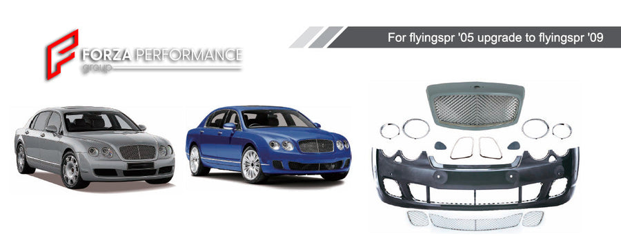 Buy Now CONVERSION FRONT BUMPER for BENTLEY FLYING SPUR 2005-2009 and upgrade car parts from SIR Tuning at the Best Price. Headlights, Tail lights, Bodykits, Navigations, body kit and more - Fast & Free Shipping within Europe, US & Worldwide.