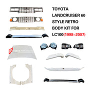 Buy Now CONVERSION RETRO FRONT BUMPER BODY KIT for TOYOTA LAND CRUISER LC100 1998 - 2007 and upgrade car parts from SIR Tuning at the Best Price. Headlights, Tail lights, Bodykits, Navigations, Body Kit and more - Fast & Free Shipping within Europe, US & Worldwide.