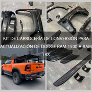 Buy Now KIT DE CARROCERÍA DE CONVERSIÓN PARA ACTUALIZACIÓN DE DODGE RAM 1500 A RAM TRX and upgrade car parts from SIR Tuning at the Best Price. Headlights, Tail lights, Bodykits, Navigations, body kit and more - Fast & Free Shipping within Europe, US & Worldwide.