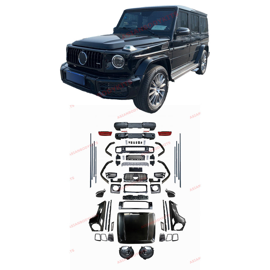 Buy Now CONVERSION UPGRADE BODY KIT for MERCEDES BENZ G-CLASS W463 1990 - 2018 upgrade to W464 and upgrade car parts from SIR Tuning at the Best Price. Headlights, Tail lights, Bodykits, Navigations, body kit and more - Fast & Free Shipping within Europe, US & Worldwide.