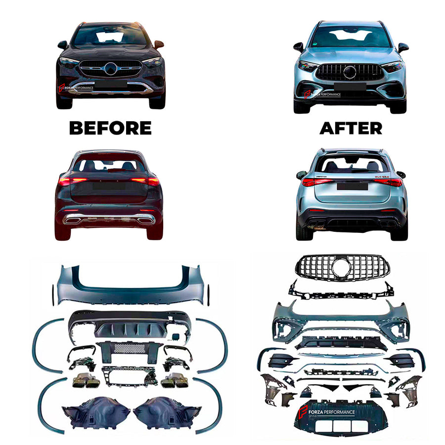 Buy Now CONVERSION UPGRADE BODY KIT for MERCEDES-BENZ GLC-CLASS X254 2022+ to GLC63S and upgrade car parts from SIR Tuning at the Best Price. Headlights, Tail lights, Bodykits, Navigations, body kit and more - Fast & Free Shipping within Europe, US & Worldwide.