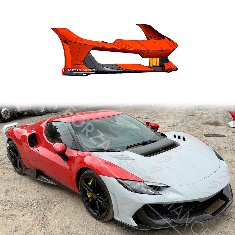 Buy Now CONVERSION UPGRADE CARBON FRONT BUMPER for FERRARI 296 GTS GTB upgrade to SPECIALE and upgrade car parts from SIR Tuning at the Best Price. Headlights, Tail lights, Bodykits, Navigations, body kit and more - Fast & Free Shipping within Europe, US & Worldwide.