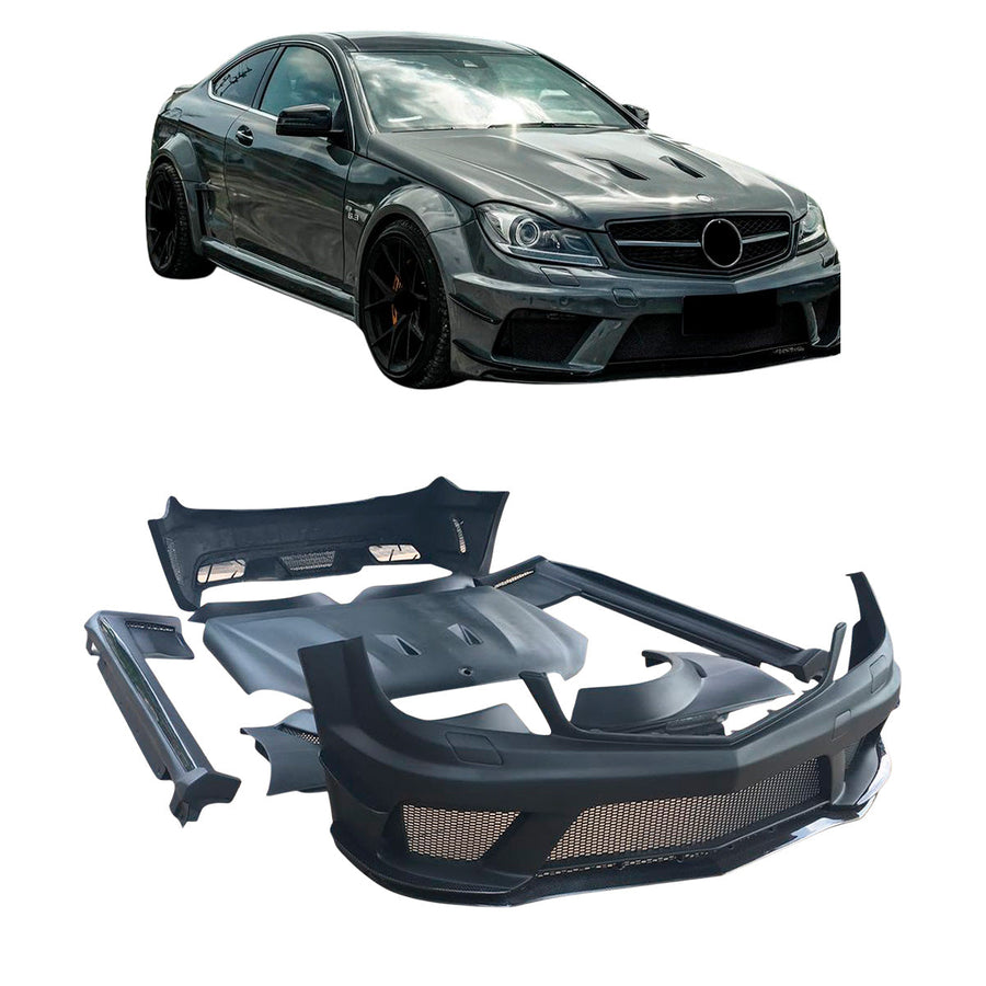 Buy Now CONVERSION UPGRADE WIDE BODY KIT for MERCEDES BENZ C63 AMG W204 2008 - 2014 upgrade to BLACK SERIES and upgrade car parts from SIR Tuning at the Best Price. Headlights, Tail lights, Bodykits, Navigations, body kit and more - Fast & Free Shipping within Europe, US & Worldwide.