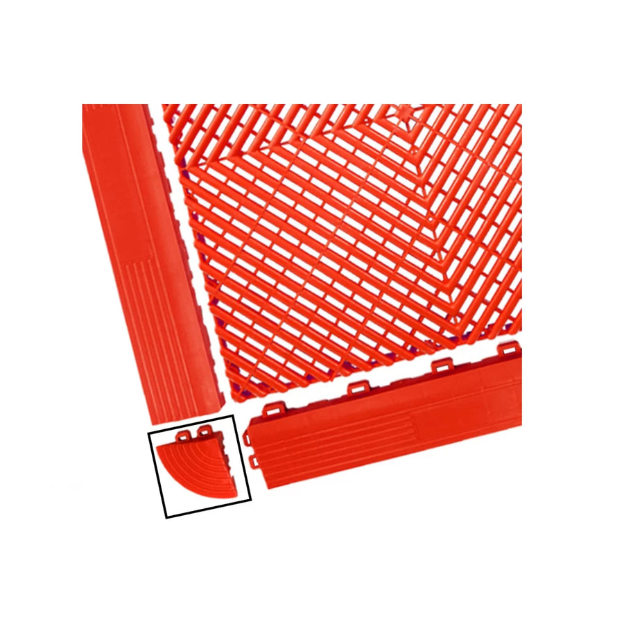 Corner for Garage Interlocking Floor Tiles Warehouse Modular Flooring Red – product image 1