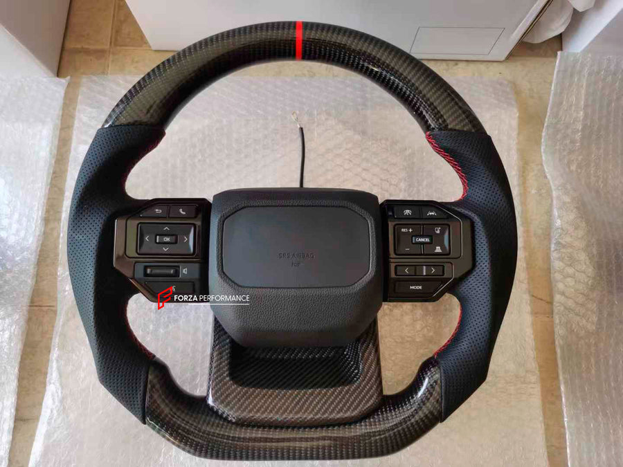 Buy Now CUSTOM STEERING WHEEL for TOYOTA LAND CRUISER 250 300 LC250 LC300 and upgrade car parts from SIR Tuning at the Best Price. Headlights, Tail lights, Bodykits, Navigations, AO-steering wheel and more - Fast & Free Shipping within Europe, US & Worldwide.
