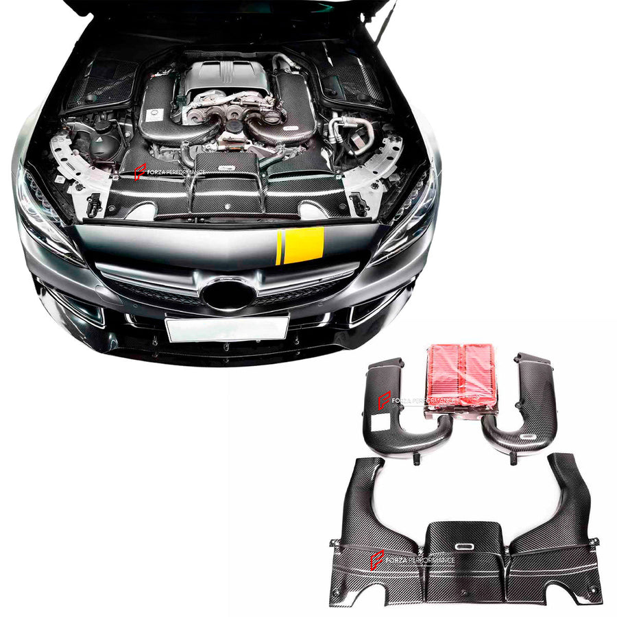 Buy Now DRY CARBON AIR INTAKE for MERCEDES BENZ C CLASS AMG C63 W205 2015 - 2021 and upgrade car parts from SIR Tuning at the Best Price. Headlights, Tail lights, Bodykits, Navigations, Carbon body kit and more - Fast & Free Shipping within Europe, US & Worldwide.