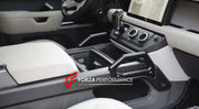 Buy Now DRY CARBON ARMREST COVER for LAND ROVER DEFENDER L663 2020+ and upgrade car parts from SIR Tuning at the Best Price. Headlights, Tail lights, Bodykits, Navigations, body kit and more - Fast & Free Shipping within Europe, US & Worldwide.