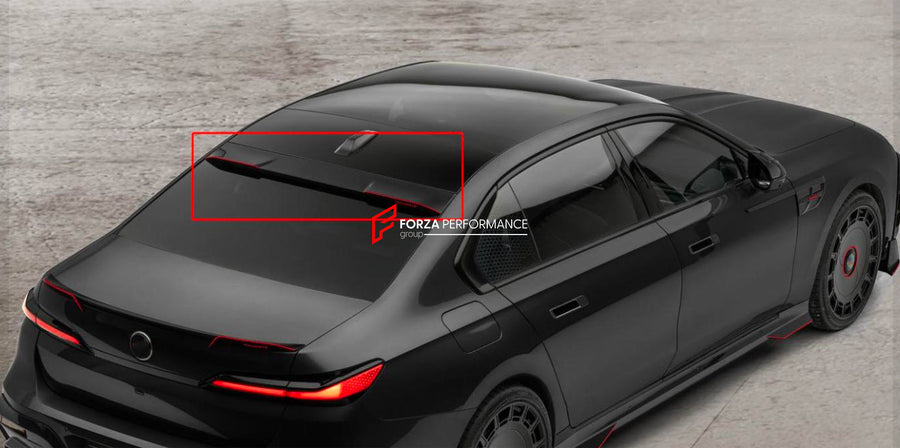 Buy Now DRY CARBON ROOF SPOILER for BMW 7 SERIES G70 2022+ and upgrade car parts from SIR Tuning at the Best Price. Headlights, Tail lights, Bodykits, Navigations, body kit and more - Fast & Free Shipping within Europe, US & Worldwide.