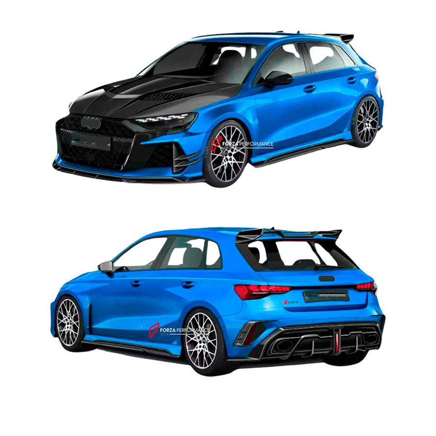 Buy Now DRY CARBON BODY KIT for AUDI RS3 8Y FACELIFT 2024+ and upgrade car parts from SIR Tuning at the Best Price. Headlights, Tail lights, Bodykits, Navigations, body kit and more - Fast & Free Shipping within Europe, US & Worldwide.
