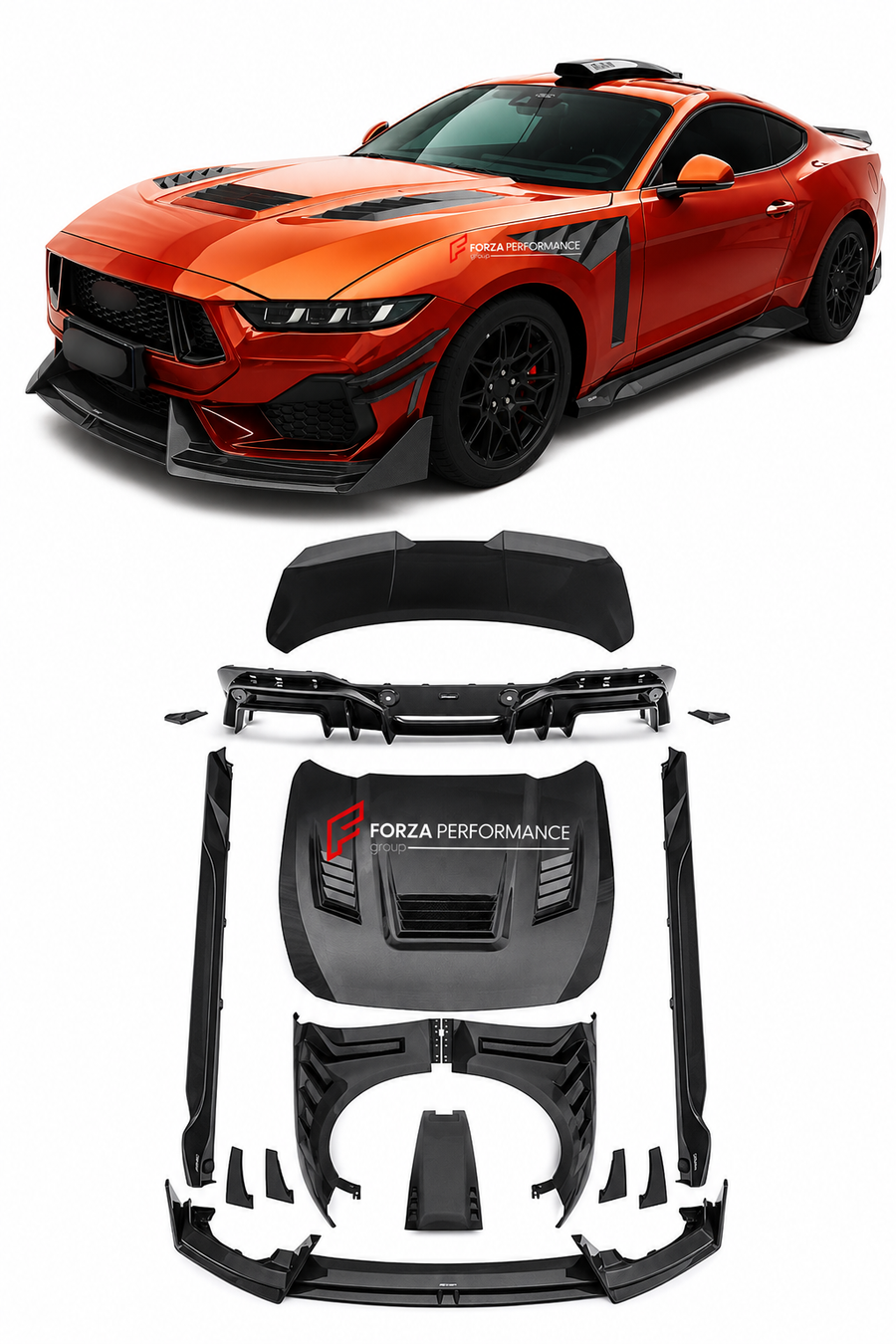 Buy Now DRY CARBON BODY KIT for FORD MUSTANG S650 2024+ and upgrade car parts from SIR Tuning at the Best Price. Headlights, Tail lights, Bodykits, Navigations, body kit and more - Fast & Free Shipping within Europe, US & Worldwide.