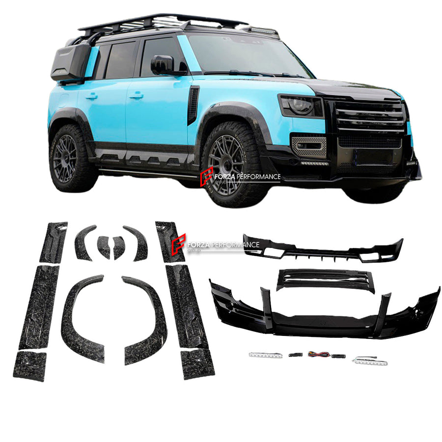 Buy Now DRY CARBON BODY KIT for LAND ROVER DEFENDER 2020+ and upgrade car parts from SIR Tuning at the Best Price. Headlights, Tail lights, Bodykits, Navigations, Carbon body kit and more - Fast & Free Shipping within Europe, US & Worldwide.
