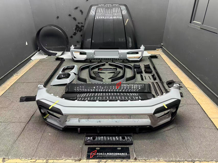 Buy Now DRY CARBON BODY KIT for MERCEDES BENZ G CLASS W463A W464 G500 G63 2018+ and upgrade car parts from SIR Tuning at the Best Price. Headlights, Tail lights, Bodykits, Navigations, Carbon body kit and more - Fast & Free Shipping within Europe, US & Worldwide.