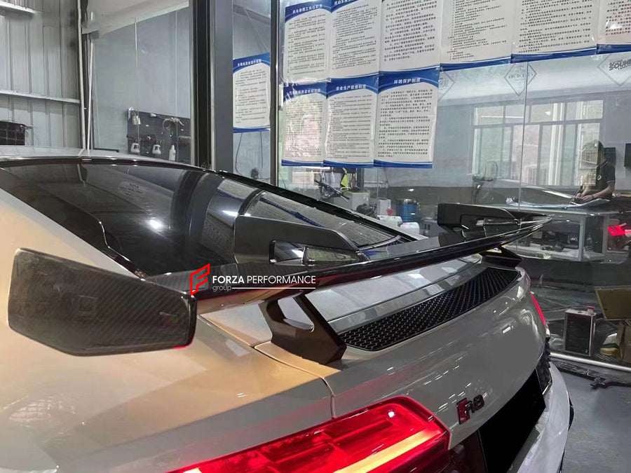 Buy Now DRY CARBON REAR SPOILER for AUDI R8 4S 2015-2019 UPGRADE to GT STYLE and upgrade car parts from SIR Tuning at the Best Price. Headlights, Tail lights, Bodykits, Navigations, body kit and more - Fast & Free Shipping within Europe, US & Worldwide.