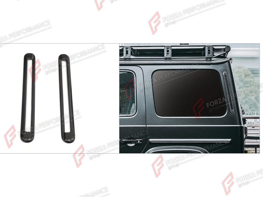 Buy Now DRY CARBON D-PILLAR COVERS for MERCEDES-BENZ G-CLASS W465 G63 G450D G500 G550 2025+ and upgrade car parts from SIR Tuning at the Best Price. Headlights, Tail lights, Bodykits, Navigations, Body Kit and more - Fast & Free Shipping within Europe, US & Worldwide.