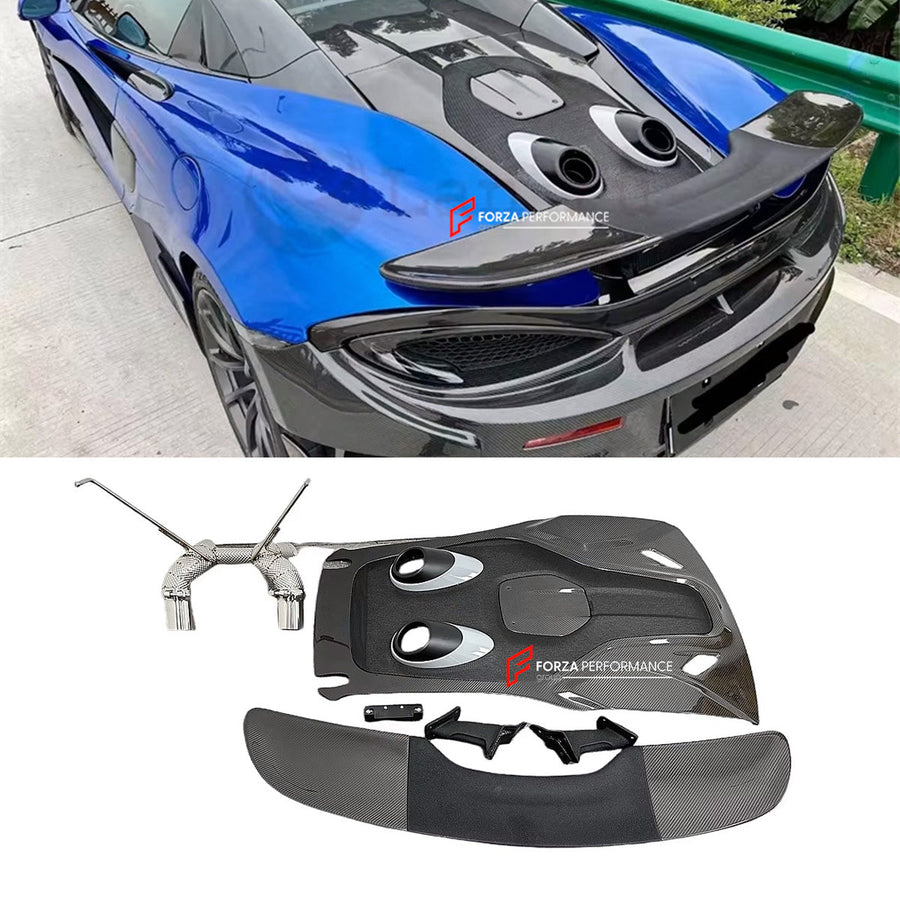 Buy Now DRY CARBON ENGINE COVER WITH SPOILER for MCLAREN 540C 570S upgrade to 600LT and upgrade car parts from SIR Tuning at the Best Price. Headlights, Tail lights, Bodykits, Navigations, Carbon body kit and more - Fast & Free Shipping within Europe, US & Worldwide.