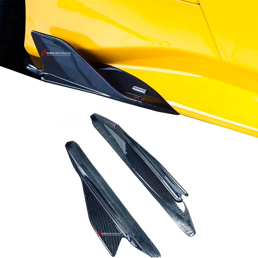 Buy Now DRY CARBON SIDE FINS for FERRARI 488 2015 - 2020 and upgrade car parts from SIR Tuning at the Best Price. Headlights, Tail lights, Bodykits, Navigations, Carbon body kit and more - Fast & Free Shipping within Europe, US & Worldwide.