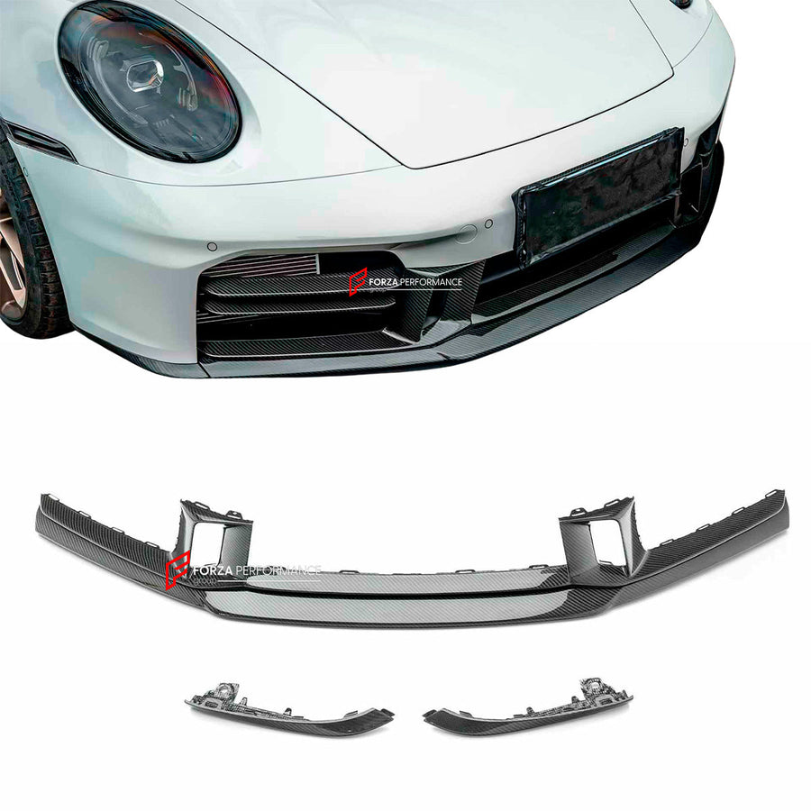 Buy Now DRY CARBON REPLACEMENT FRONT LIP for PORSCHE 911 992.2 CARRERA T S GTS 2025+ and upgrade car parts from SIR Tuning at the Best Price. Headlights, Tail lights, Bodykits, Navigations, body kit and more - Fast & Free Shipping within Europe, US & Worldwide.