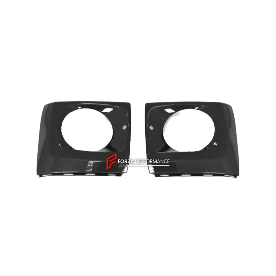 Buy Now DRY CARBON HEADLIGHT COVER for MERCEDES-BENZ G-CLASS W465 G450 G350 G500 G550 AMG G63 2024+ and upgrade car parts from SIR Tuning at the Best Price. Headlights, Tail lights, Bodykits, Navigations, body kit and more - Fast & Free Shipping within Europe, US & Worldwide.