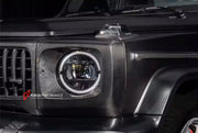 Buy Now DRY CARBON HEADLIGHT COVER for MERCEDES-BENZ G-CLASS W465 G450 G350 G500 G550 AMG G63 2024+ and upgrade car parts from SIR Tuning at the Best Price. Headlights, Tail lights, Bodykits, Navigations, body kit and more - Fast & Free Shipping within Europe, US & Worldwide.