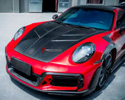 Buy Now DRY CARBON HOOD BONNET for PORSCHE 911 992 2019+ and upgrade car parts from SIR Tuning at the Best Price. Headlights, Tail lights, Bodykits, Navigations, body kit and more - Fast & Free Shipping within Europe, US & Worldwide.