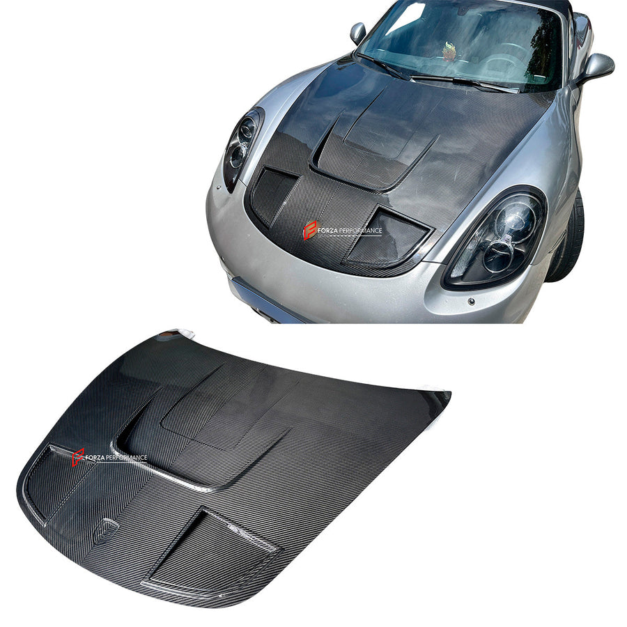 Buy Now DRY CARBON HOOD BONNET for PORSCHE 718 982 CAYMAN BOXSTER 2016+ and upgrade car parts from SIR Tuning at the Best Price. Headlights, Tail lights, Bodykits, Navigations, Carbon body kit and more - Fast & Free Shipping within Europe, US & Worldwide.