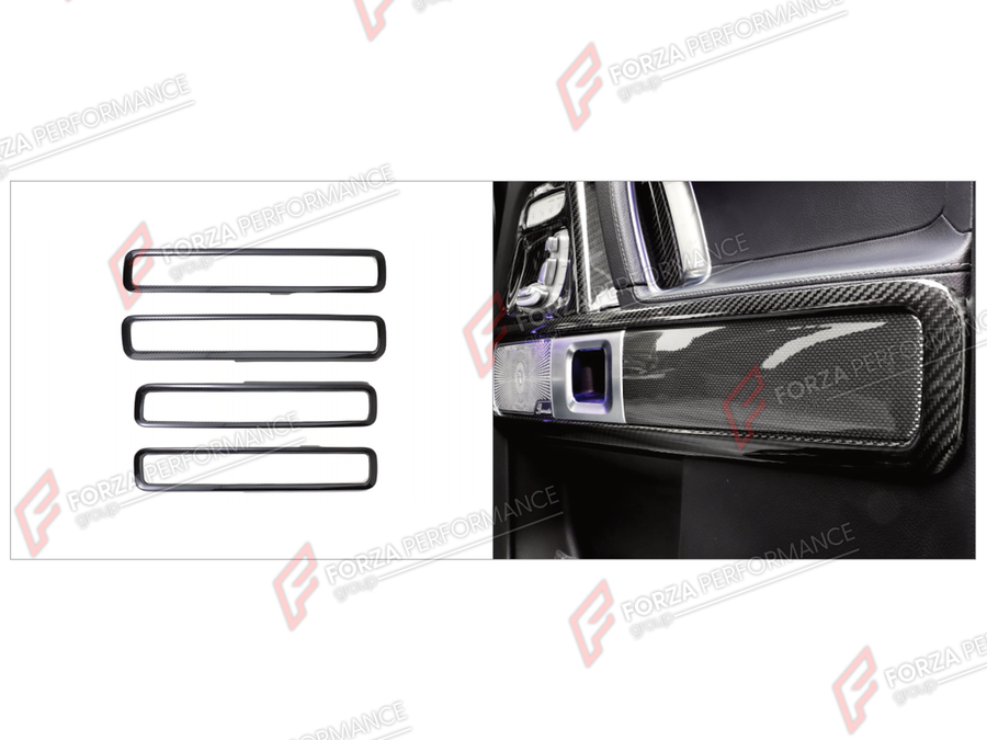 Buy Now DRY CARBON INTERIOR DOOR PANEL TRIM for MERCEDES-BENZ G-CLASS W464 G63 G350 G350D G400D G500 G550 2019 - 2024 and upgrade car parts from SIR Tuning at the Best Price. Headlights, Tail lights, Bodykits, Navigations, Body Kit and more - Fast & Free Shipping within Europe, US & Worldwide.