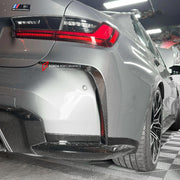 Buy Now DRY CARBON REAR BUMPER CANARDS for BMW M3 G80 M4 G82/G83 2020+ and upgrade car parts from SIR Tuning at the Best Price. Headlights, Tail lights, Bodykits, Navigations, body kit and more - Fast & Free Shipping within Europe, US & Worldwide.