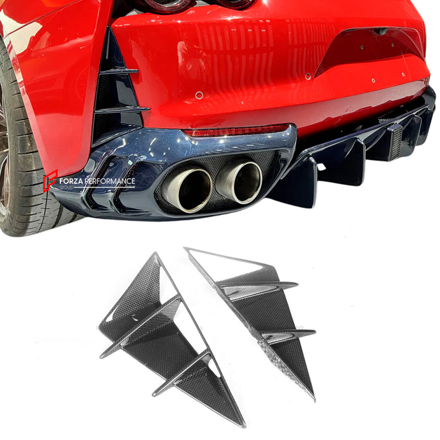 Buy Now DRY CARBON REAR BUMPER VENTS for FERRARI 812 SUPERFAST GTS 2017 - 2024 and upgrade car parts from SIR Tuning at the Best Price. Headlights, Tail lights, Bodykits, Navigations, Carbon body kit and more - Fast & Free Shipping within Europe, US & Worldwide.
