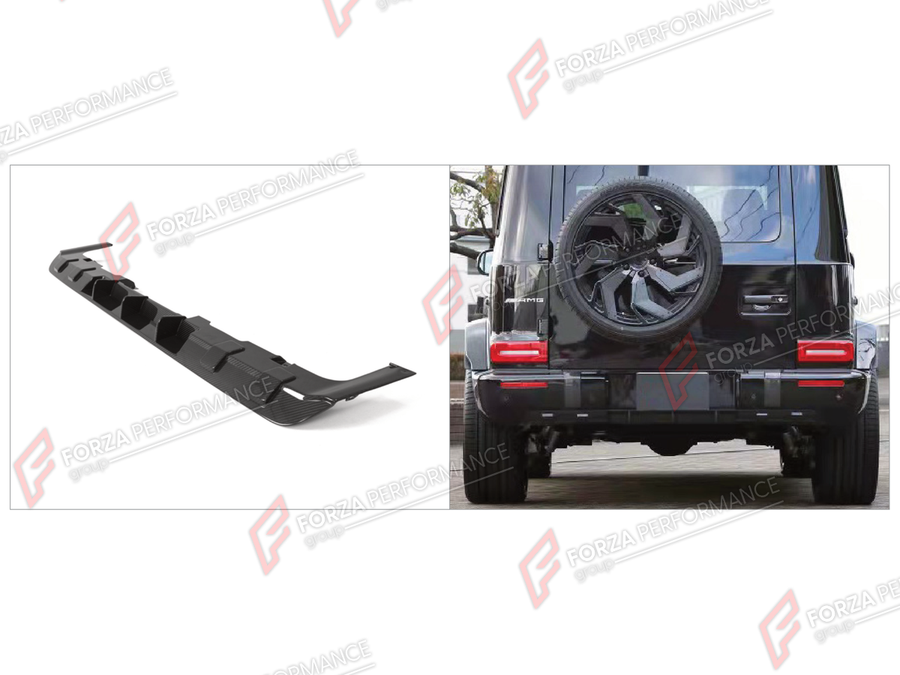 Buy Now DRY CARBON REAR DIFFUSER for MERCEDES-BENZ G-CLASS W464 G63 2019 - 2024 and upgrade car parts from SIR Tuning at the Best Price. Headlights, Tail lights, Bodykits, Navigations, Body Kit and more - Fast & Free Shipping within Europe, US & Worldwide.