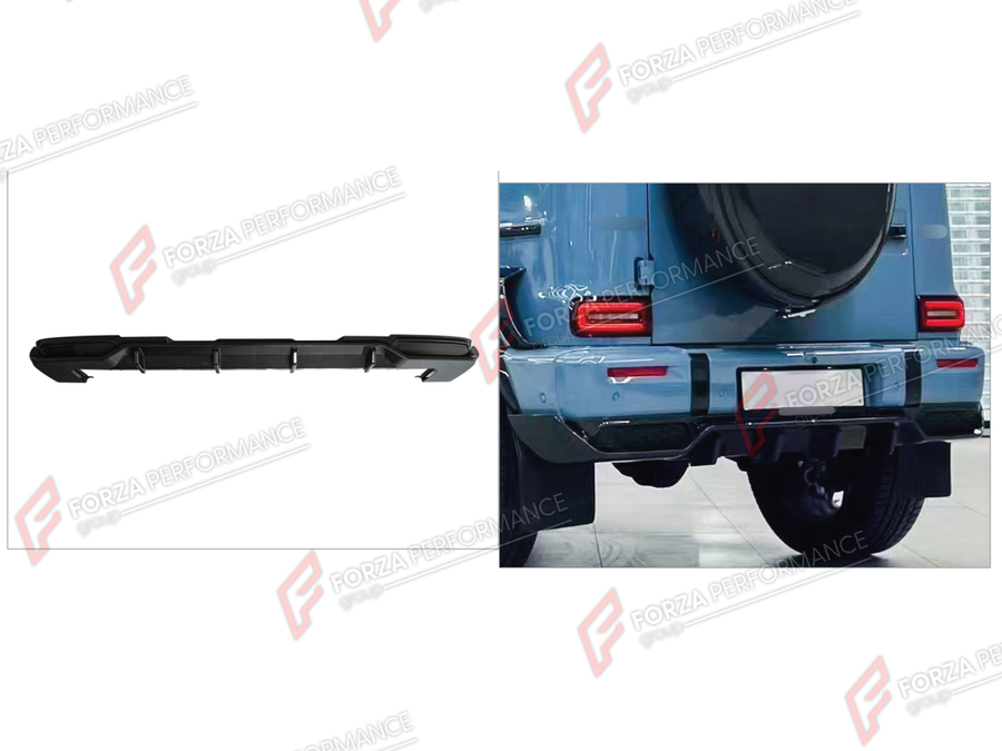 Buy Now DRY CARBON REAR DIFFUSER for MERCEDES-BENZ G-CLASS W465 G63 G450D G500 G550 2025+ and upgrade car parts from SIR Tuning at the Best Price. Headlights, Tail lights, Bodykits, Navigations, Body Kit and more - Fast & Free Shipping within Europe, US & Worldwide.