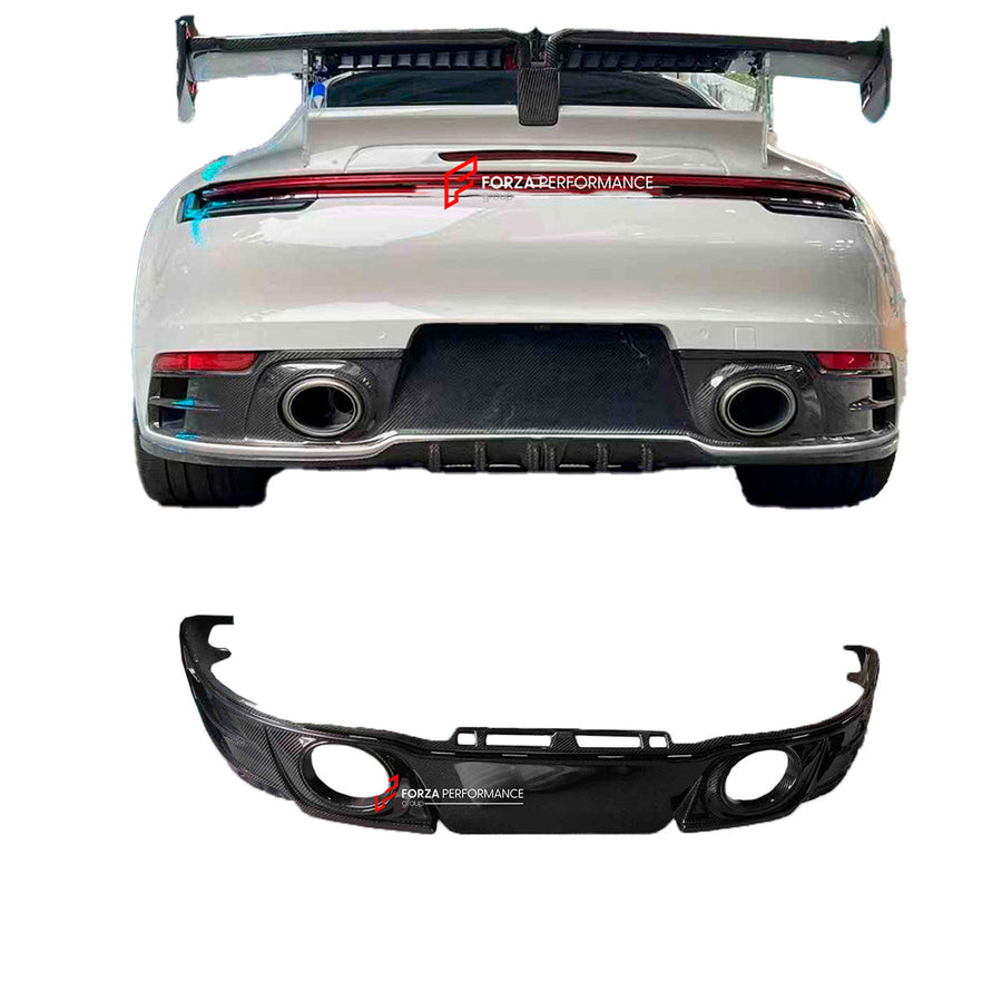 Buy Now DRY CARBON REAR DIFFUSER for PORSCHE 911 992.1 CARRERA 2019 - 2025 and upgrade car parts from SIR Tuning at the Best Price. Headlights, Tail lights, Bodykits, Navigations, body kit and more - Fast & Free Shipping within Europe, US & Worldwide.