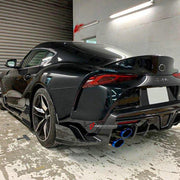 Buy Now DRY CARBON REAR DIFFUSER SIDE CANARDS for TOYOTA GR SUPRA A90 2019+ and upgrade car parts from SIR Tuning at the Best Price. Headlights, Tail lights, Bodykits, Navigations, body kit and more - Fast & Free Shipping within Europe, US & Worldwide.