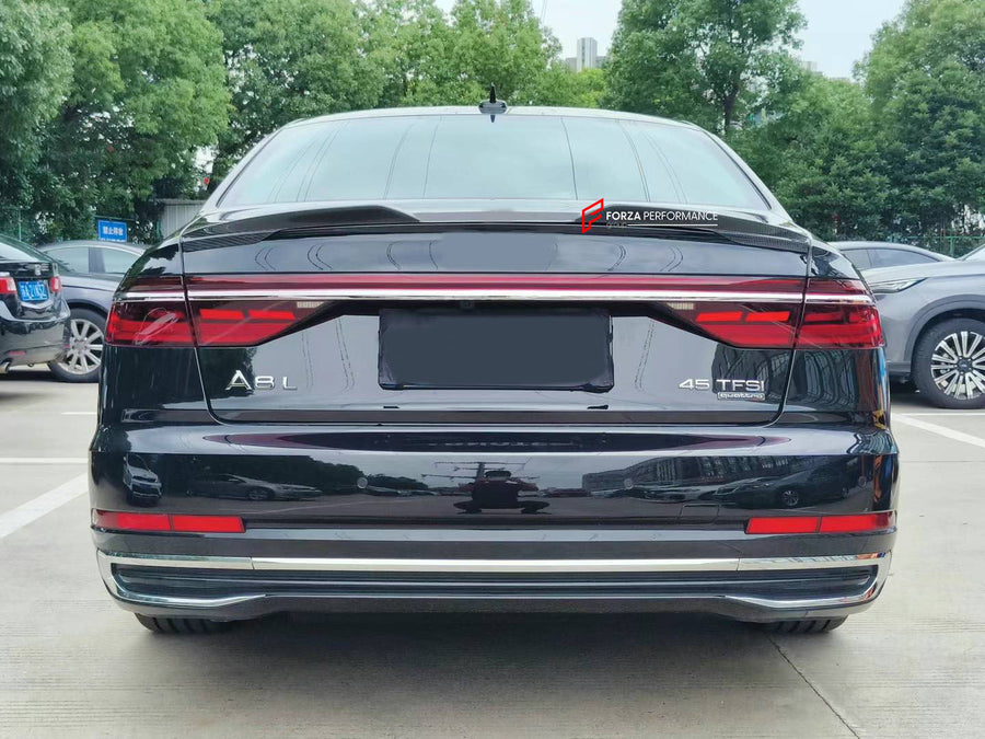 Buy Now DRY CARBON REAR SPOILER FOR AUDI A8 D5 2018 - 2023 and upgrade car parts from SIR Tuning at the Best Price. Headlights, Tail lights, Bodykits, Navigations, body kit and more - Fast & Free Shipping within Europe, US & Worldwide.