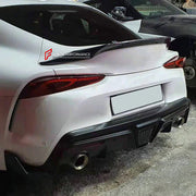Buy Now DRY CARBON REAR SPOILER for TOYOTA GR SUPRA A90 2019+ and upgrade car parts from SIR Tuning at the Best Price. Headlights, Tail lights, Bodykits, Navigations, body kit and more - Fast & Free Shipping within Europe, US & Worldwide.