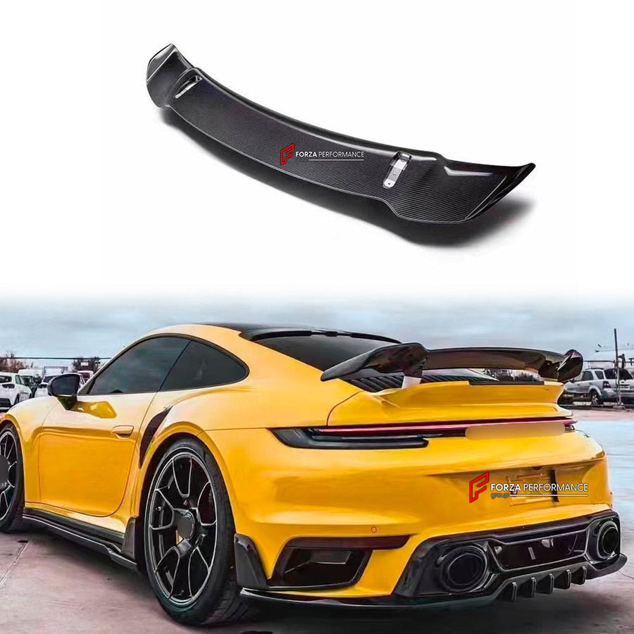 Buy Now DRY CARBON REAR SPOILER WING for PORSCHE 911 992 TURBO 2019+ and upgrade car parts from SIR Tuning at the Best Price. Headlights, Tail lights, Bodykits, Navigations, body kit and more - Fast & Free Shipping within Europe, US & Worldwide.