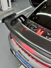 Buy Now DRY CARBON REAR WING SPOILER with ENGINE LID for PORSCHE 911 992.1 CARRERA 2019 - 2024 upgrade to GT3 and upgrade car parts from SIR Tuning at the Best Price. Headlights, Tail lights, Bodykits, Navigations, body kit and more - Fast & Free Shipping within Europe, US & Worldwide.