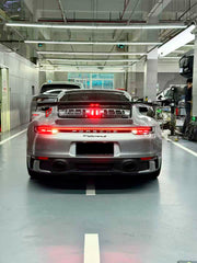 Buy Now DRY CARBON REAR WING SPOILER with ENGINE LID for PORSCHE 911 992.1 CARRERA 2019 - 2024 upgrade to GT3 and upgrade car parts from SIR Tuning at the Best Price. Headlights, Tail lights, Bodykits, Navigations, body kit and more - Fast & Free Shipping within Europe, US & Worldwide.