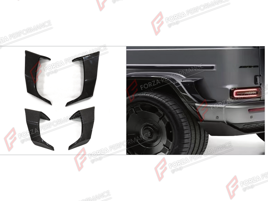 Buy Now DRY CARBON SIDE AIR VENTS for MERCEDES-BENZ G-CLASS W465 G63 G450D G500 G550 2025+ and upgrade car parts from SIR Tuning at the Best Price. Headlights, Tail lights, Bodykits, Navigations, Body Kit and more - Fast & Free Shipping within Europe, US & Worldwide.