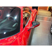 Buy Now DRY CARBON SIDE MIRROR COVERS for FERRARI 458 2009 - 2015 and upgrade car parts from SIR Tuning at the Best Price. Headlights, Tail lights, Bodykits, Navigations, body kit and more - Fast & Free Shipping within Europe, US & Worldwide.