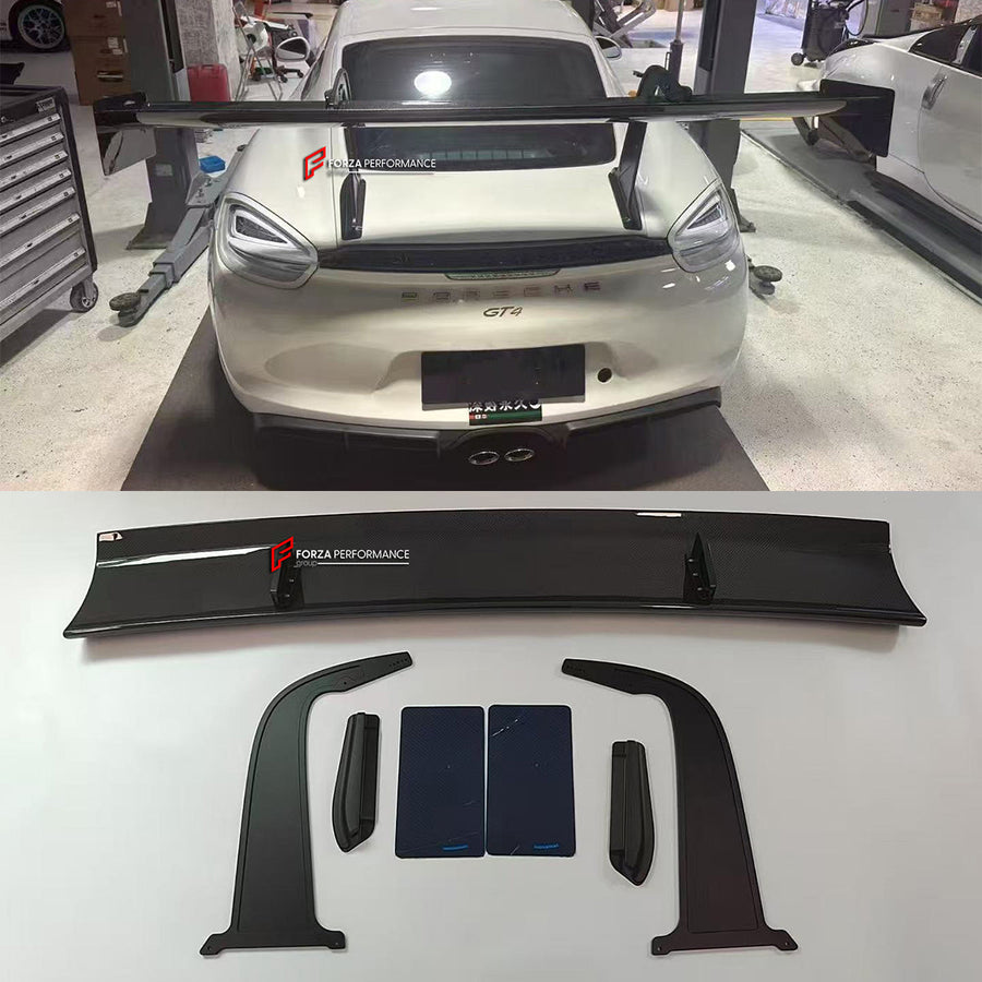 Buy Now DRY CARBON TIME ATTACK WING SPOILER for PORSCHE 718 982 981 2012+ and upgrade car parts from SIR Tuning at the Best Price. Headlights, Tail lights, Bodykits, Navigations, body kit and more - Fast & Free Shipping within Europe, US & Worldwide.