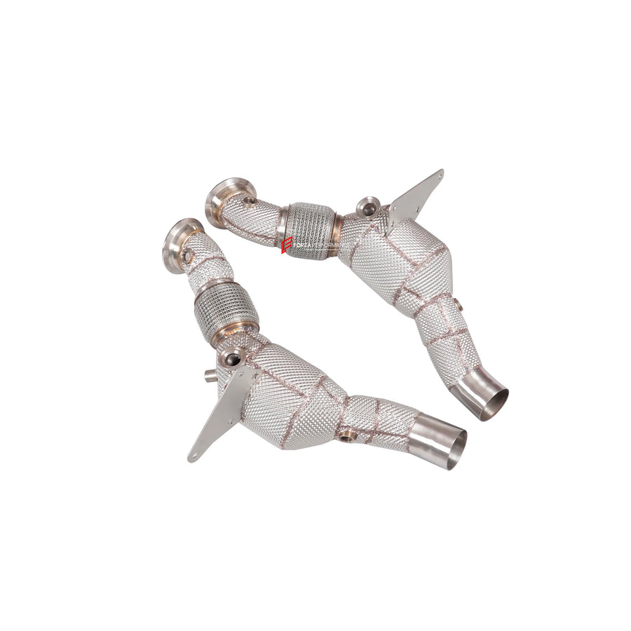 Buy Now EXHAUST DOWNPIPE for FERRARI F8 TRIBUTO 3.9T 2019 - 2022 and upgrade car parts from SIR Tuning at the Best Price. Headlights, Tail lights, Bodykits, Navigations, Exhaust system and more - Fast & Free Shipping within Europe, US & Worldwide.