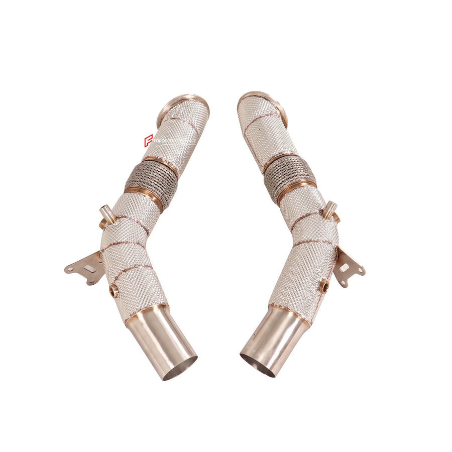 Buy Now EXHAUST DOWNPIPE for FERRARI SF90 STRADALE 4.0T 2019 - 2025 and upgrade car parts from SIR Tuning at the Best Price. Headlights, Tail lights, Bodykits, Navigations, Exhaust system and more - Fast & Free Shipping within Europe, US & Worldwide.