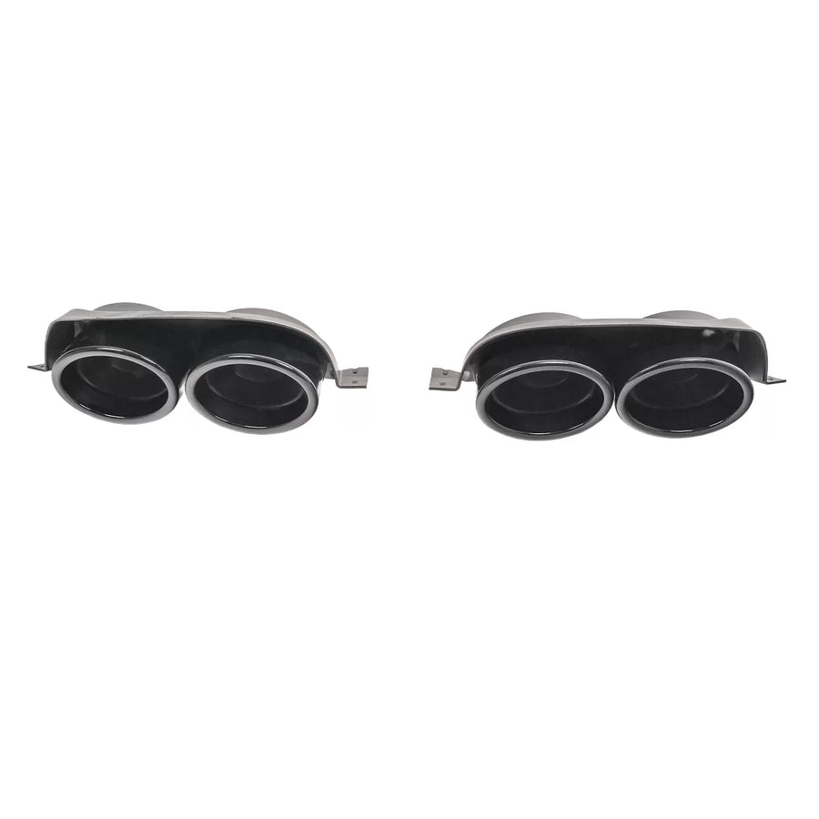 Exhaust Muffler Tips Ornaments suitable for VW Golf 7 7.5 (2012-2020) R Design Black – product image 1